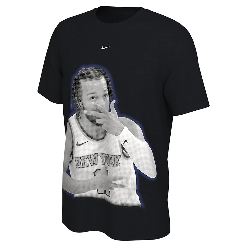 T-shirt Nike unisexe noir à imprimé Jalen Brunson des New York Knicks