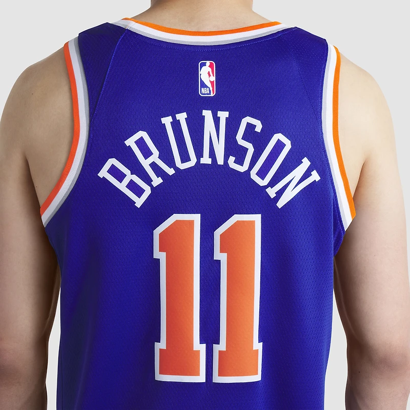 Unisex Nike Jalen Brunson Blue New York Knicks Swingman Jersey - Icon Edition
