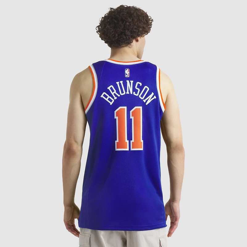 Unisex Nike Jalen Brunson Blue New York Knicks Swingman Jersey - Icon Edition