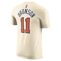 Unisex Nike Jalen Brunson Cream New York Knicks 2025/26 City Edition Name & Number T-Shirt
