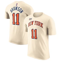 T-shirt unisexe Nike Jalen Brunson crème New York Knicks édition City 2025/26 avec nom et numéro