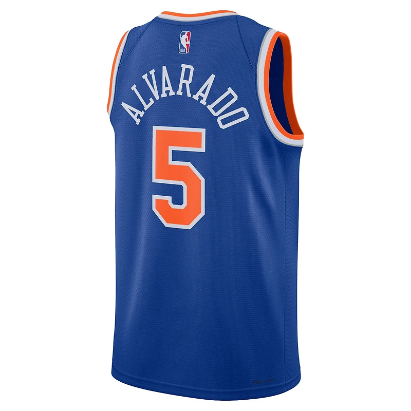 Unisex Nike Jose Alvarado Blue New York Knicks Swingman Jersey - Icon Edition