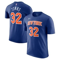 T-shirt unisexe Nike Karl-Anthony Towns bleu New York Knicks - Édition Icon