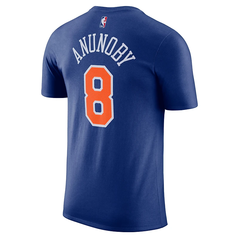 Unisex Nike OG Anunoby Blue New York Knicks Name & Number T-Shirt - Icon Edition