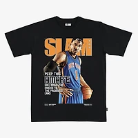 Unisex SLAM Amar'e Stoudemire Black New York Knicks Hardwood Classics Cover T-Shirt