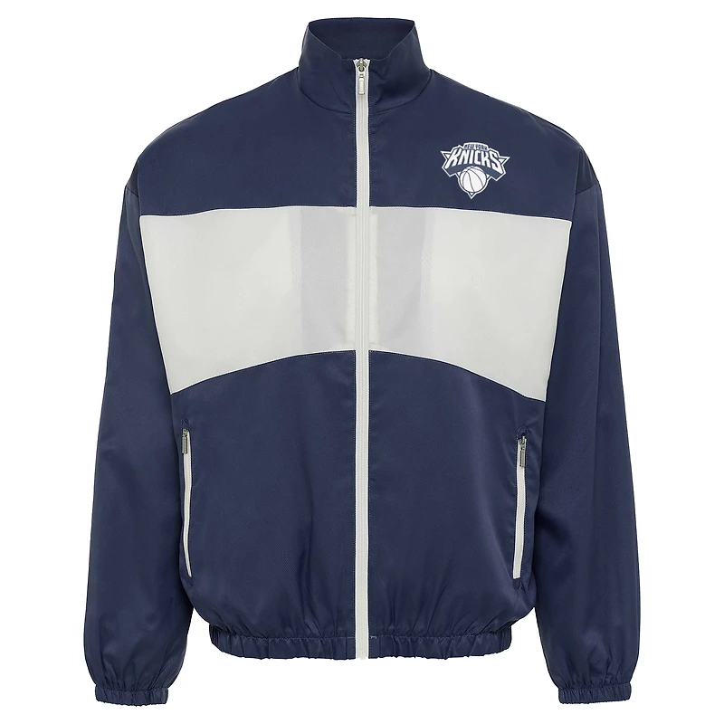 Veste unisexe Sportiqe bleue New York Knicks Athletic Club Collection Senna Premium légère à fermeture éclair intégrale