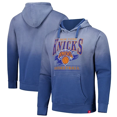 Unisex Sportiqe Blue New York Knicks Sun Fade Vintage Blake Pullover Hoodie