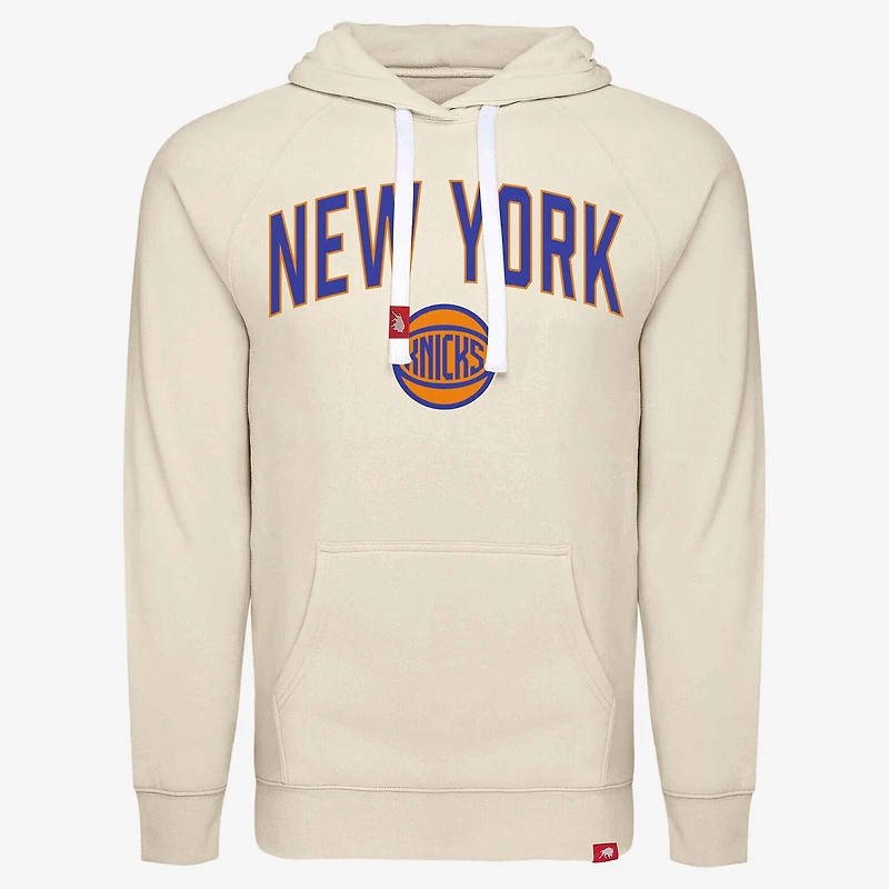 Unisex Sportiqe Cream New York Knicks Alternate Logo Olsen Tri-Blend Raglan Hoodie