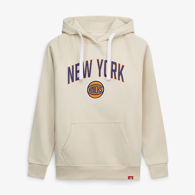 Unisex Sportiqe  Cream New York Knicks Alternate Logo Olsen Tri-Blend Raglan Hoodie