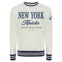 Sweat-shirt unisexe Sportiqe crème New York Knicks Athletic Club Collection Ellington Premium