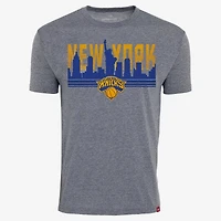 Unisex Sportiqe Navy New York Knicks Comfy Tri-Blend T-Shirt