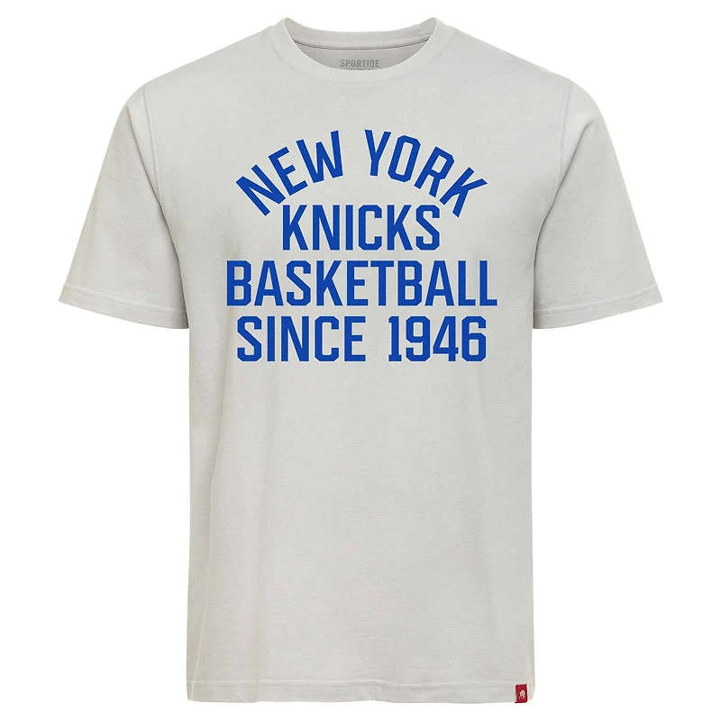 T-shirt unisexe Sportiqe gris des New York Knicks, collection authentique Duke