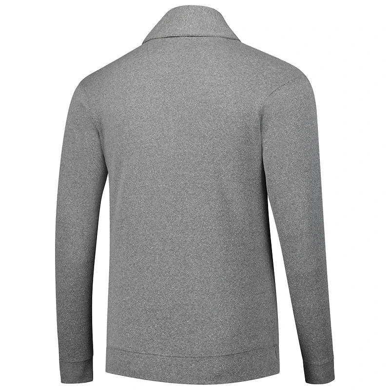 Pull cardigan unisexe Sportiqe Heather Grey New York Knicks Henshaw à boutons complets