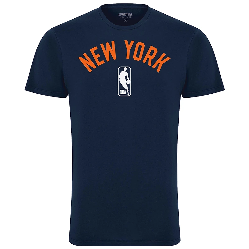 T-shirt unisexe Sportiqe bleu marine Bingham des New York Knicks