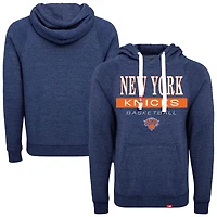 Unisex Sportiqe  Navy New York Knicks Olsen Tri-Blend Raglan Hoodie