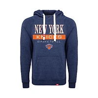 Unisex Sportiqe  Navy New York Knicks Olsen Tri-Blend Raglan Hoodie