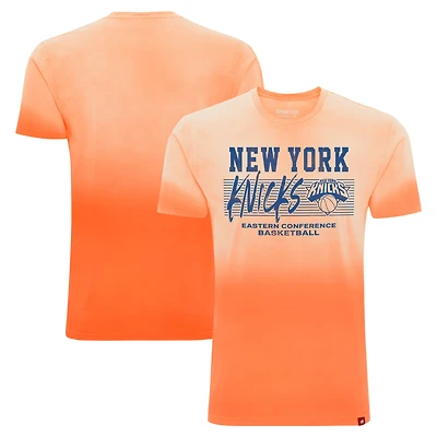 Unisex Sportiqe Orange New York Knicks Bingham Sun-Fade T-Shirt