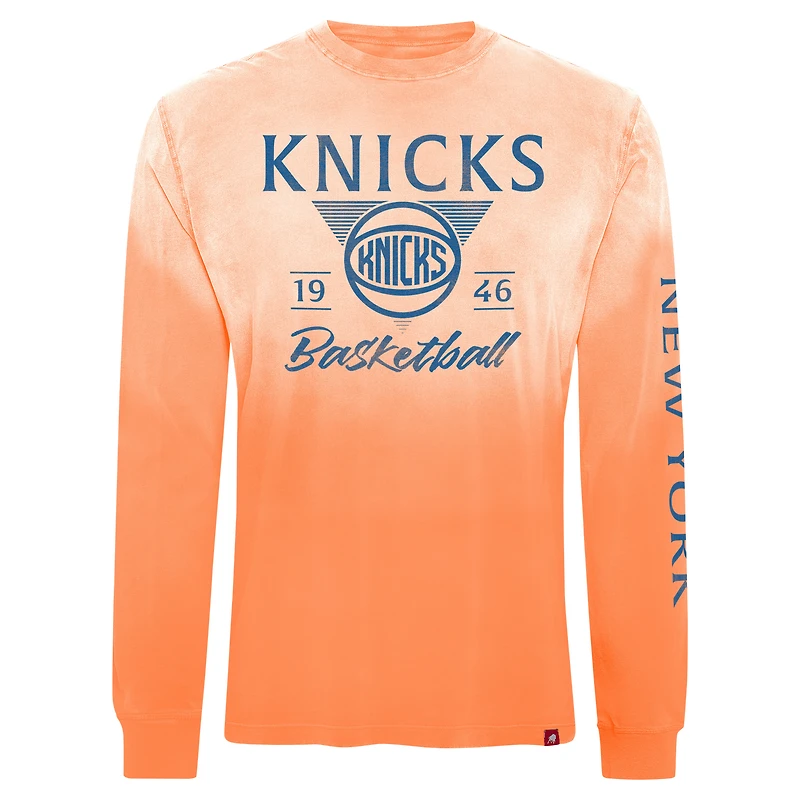 T-shirt unisexe Sportiqe Orange New York Knicks Mohave Sun-Dipped à manches longues