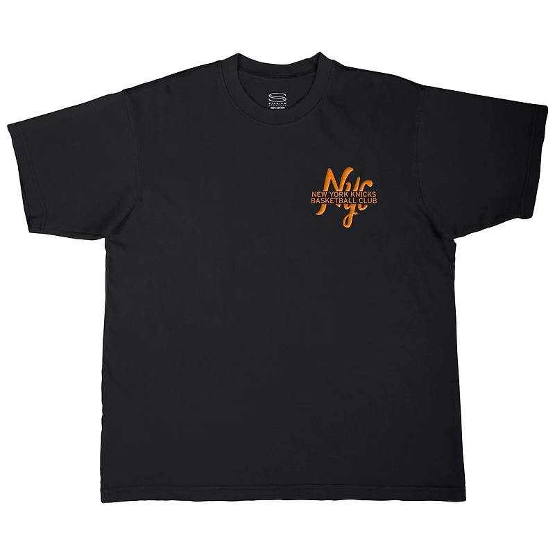 T-shirt unisexe Stadium Essentials noir surdimensionné Forever NYC des New York Knicks