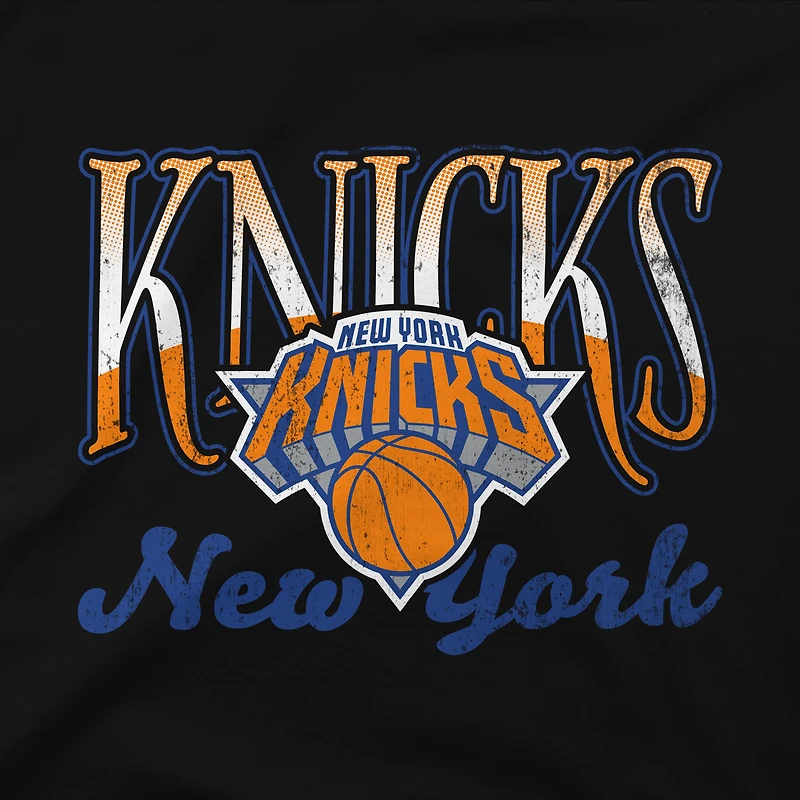 Unisex Stadium Essentials Black New York Knicks Sky High Fleece Sweatshirt