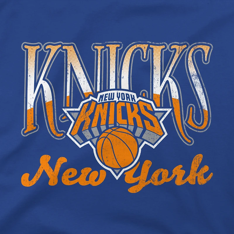 Unisex Stadium Essentials Blue New York Knicks Sky High T-Shirt