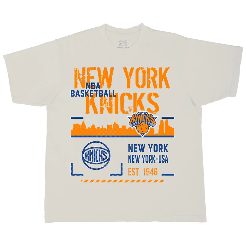 Unisex Stadium Essentials Cream New York Knicks Hideout Urban T-Shirt