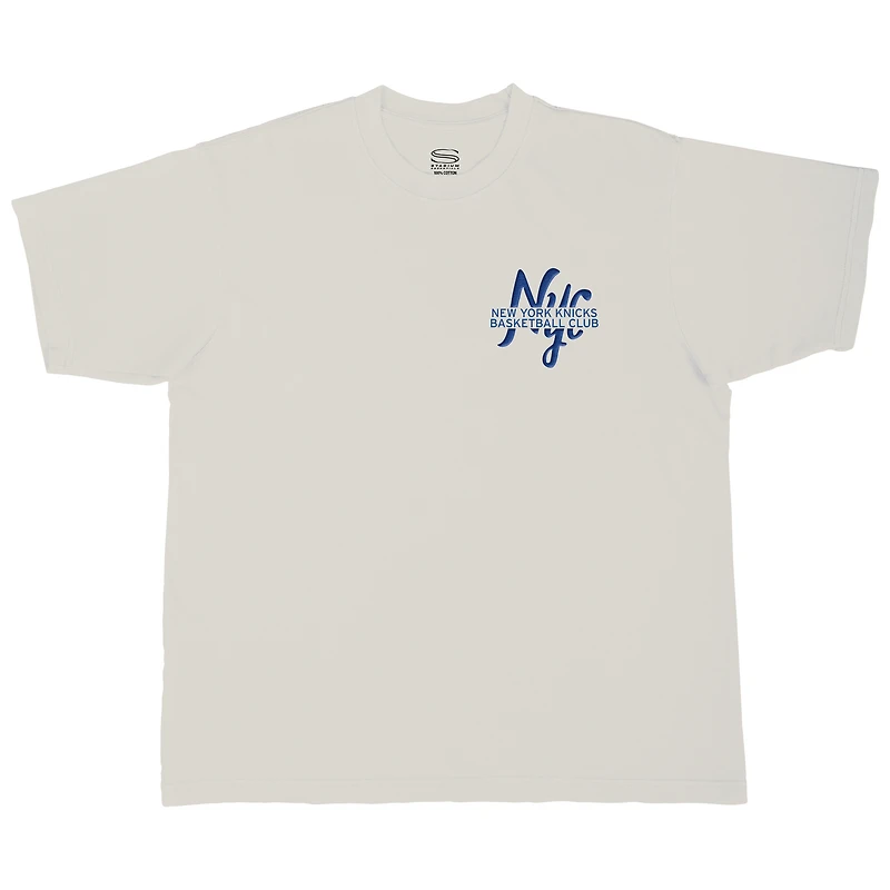 Unisex Stadium Essentials Cream New York Knicks Local Barfly Urban T-Shirt