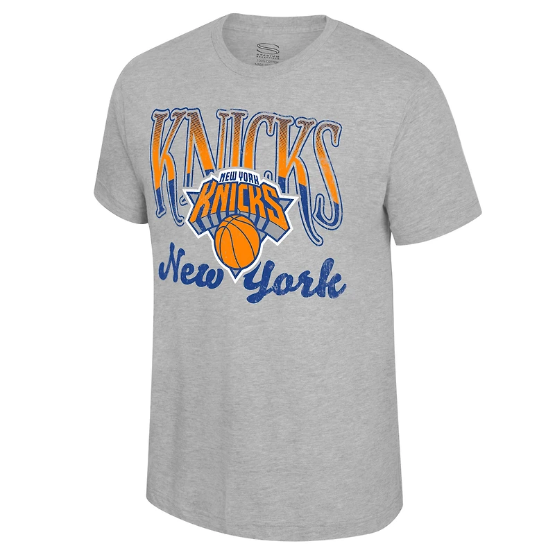 Unisex Stadium Essentials Heather Gray New York Knicks Sky High T-Shirt