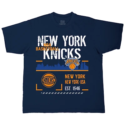 T-shirt unisexe Stadium Essentials bleu marine New York Knicks Hideout Boxy