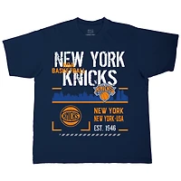 T-shirt unisexe Stadium Essentials bleu marine New York Knicks Hideout Boxy
