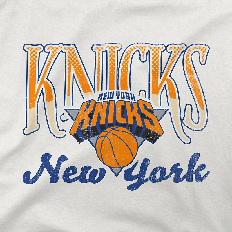 Unisex Stadium Essentials Oatmeal New York Knicks Sky High Hoodie