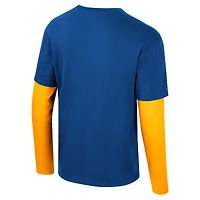 Unisex Stadium Essentials Royal New York Knicks Spectator 2fer Long Sleeve  T-Shirt