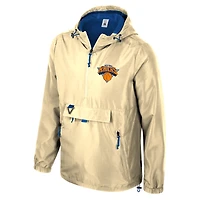 Veste à capuche unisexe Stadium Essentials beige New York Knicks 2025/26 City Edition Compete fermeture éclair quart de tour