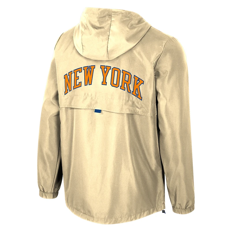 Unisex Stadium Essentials Tan New York Knicks 2025/26 City Edition Compete Quarter-Zip Hoodie Jacket