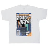 Unisex Stadium Essentials  White New York Knicks Comic Book Cover Boxy T-Shirt