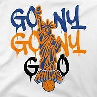 T-shirt unisexe Stadium Essentials blanc surdimensionné New York Knicks Go NY