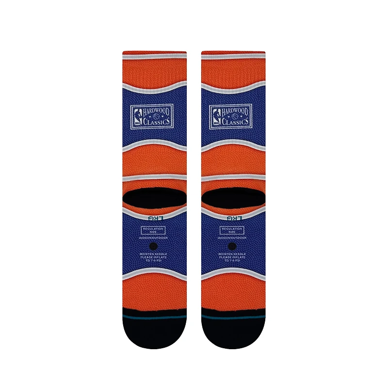 Unisex Stance  Orange New York Knicks Mini Ball Hardwood Classics Crew Socks