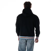 Sweat à capuche unisexe noir The Wild Collective New York Knicks, côtelé personnalisé, de qualité supérieure