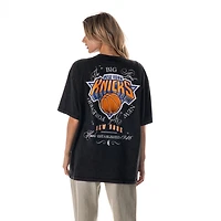 T-shirt unisexe The Wild Collective noir New York Knicks, oversize streetwear