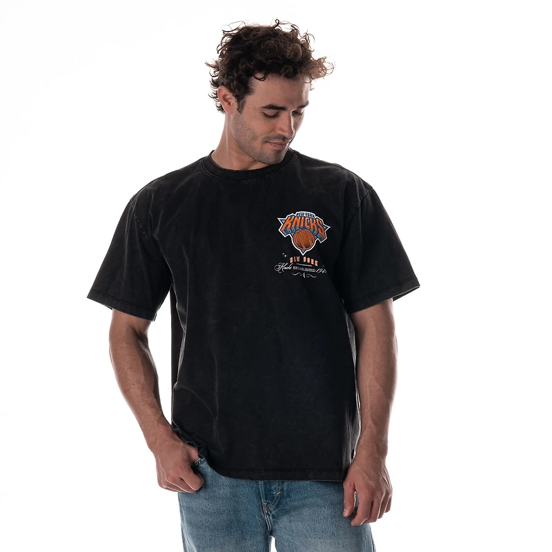 T-shirt unisexe The Wild Collective noir New York Knicks, oversize streetwear