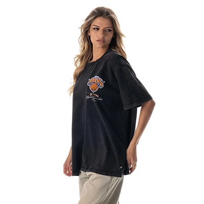 T-shirt unisexe The Wild Collective noir New York Knicks, oversize streetwear