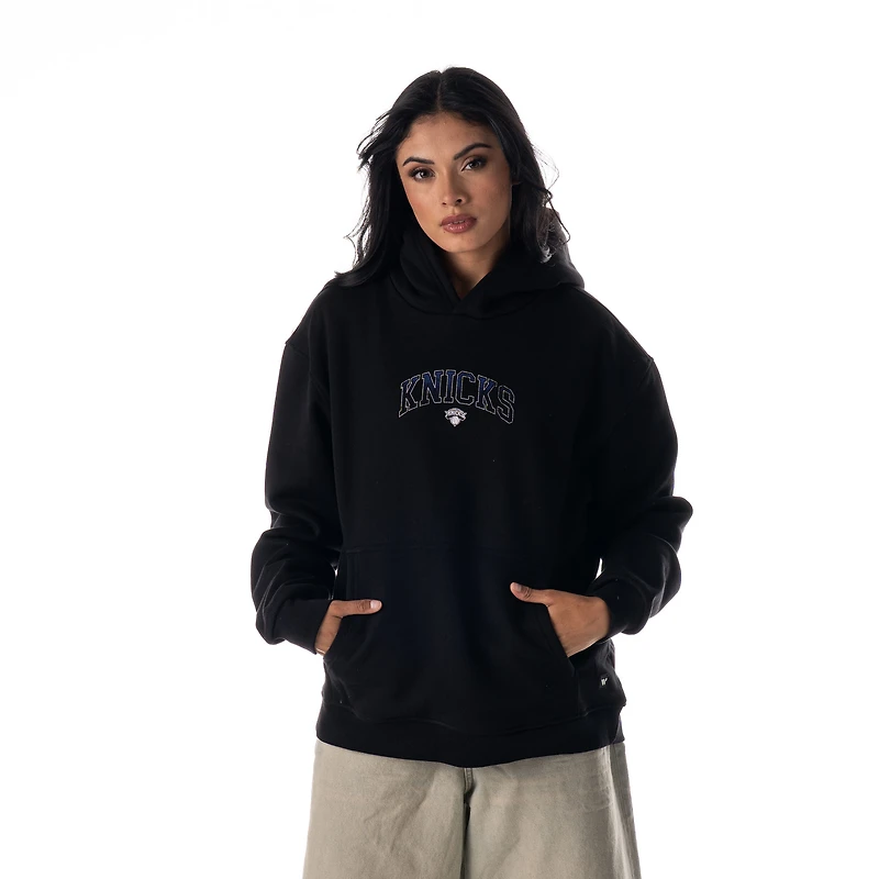 Unisex The Wild Collective Black New York Knicks Splatter Premium Hoodie