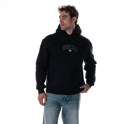 Sweat à capuche unisexe The Wild Collective noir New York Knicks imprimé éclaboussures