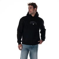 Sweat à capuche unisexe The Wild Collective noir New York Knicks imprimé éclaboussures