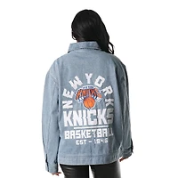Veste en jean unisexe à fermeture éclair intégrale des New York Knicks de The Wild Collective