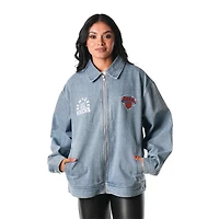 Veste en jean unisexe à fermeture éclair intégrale des New York Knicks de The Wild Collective