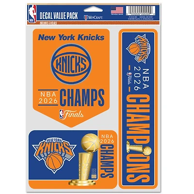 WinCraft New York Knicks 2026 NBA Finals Champions Three-Pack Fan Decal Set