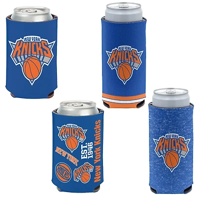 WinCraft New York Knicks, paquet de 4, 12 oz. Ensemble refroidisseur de canettes et de canettes minces