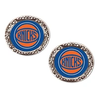 Boucles d'oreilles rondes WinCraft New York Knicks Team Post