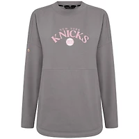 Sweat-shirt à col roulé arqué Beaudry pour femme, gris, des New York Knicks